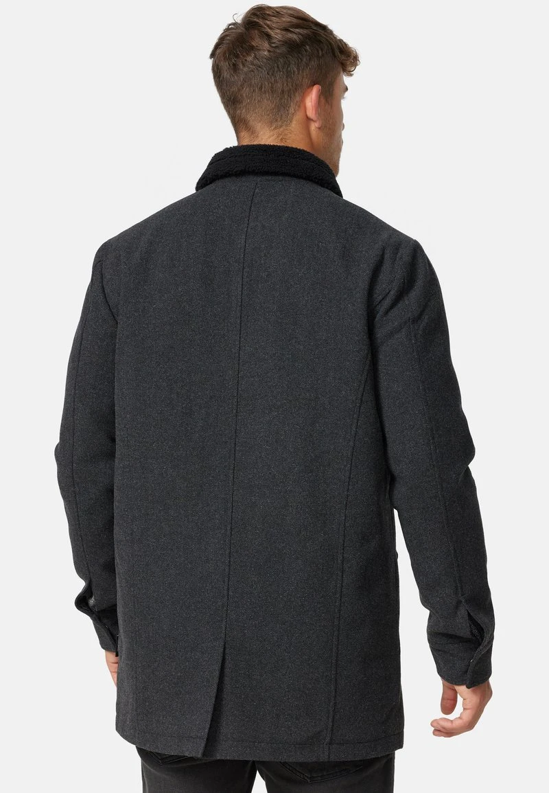 Indicode Jeans FALMO - Kurzmantel - Mini Herringbone Black – Bild 3