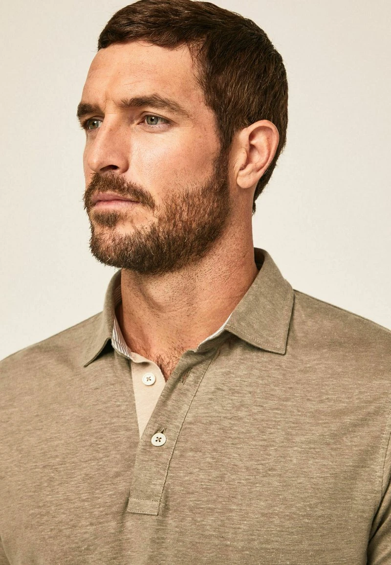 Hackett London JSY STR TRIM - Poloshirt - Khaki – Bild 4