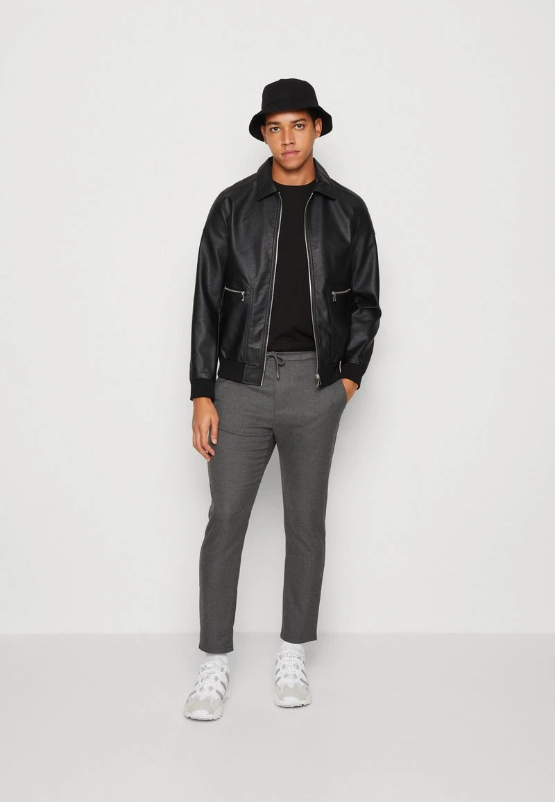 Only & Sons ONSLINUS TAP CROP PANT - Stoffhose - Medium Grey Melange – Bild 2