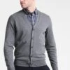 Pier One Strickjacke - Dark Grey Melange