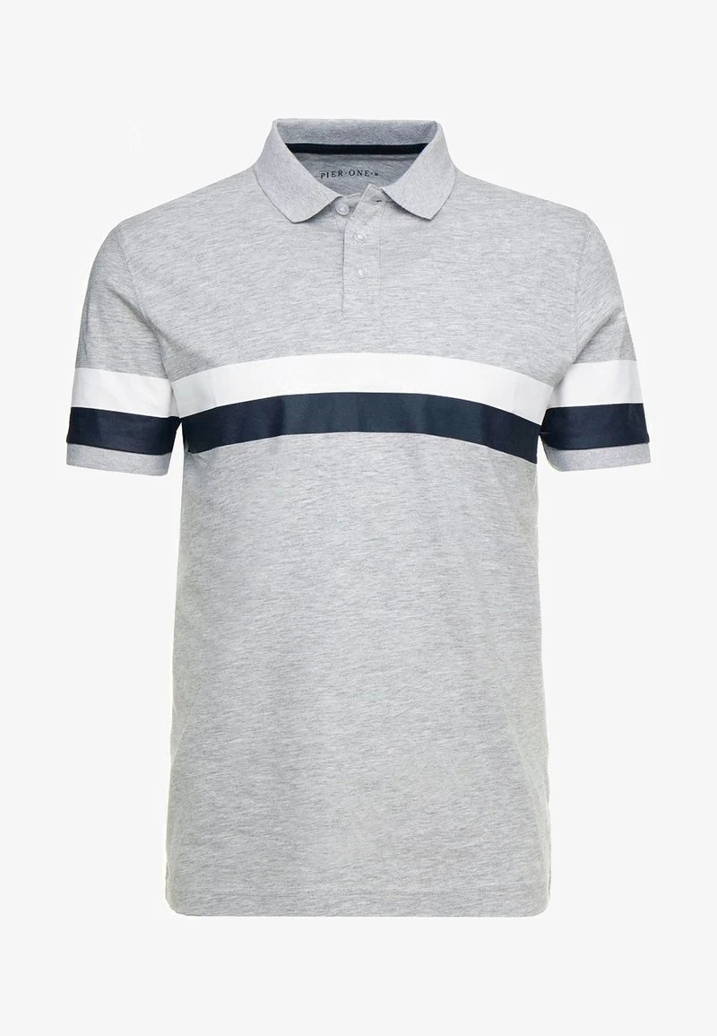 Pier One Poloshirt - Mottled Light Grey – Bild 5