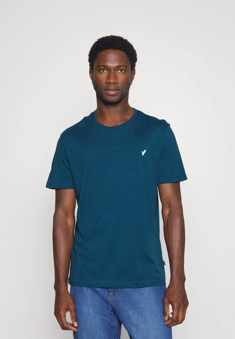 Pier One 5 PACK - T-Shirt Basic - White/blue/stone – Bild 4