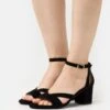 LEATHER WIDE FIT - Riemensandalette - Black