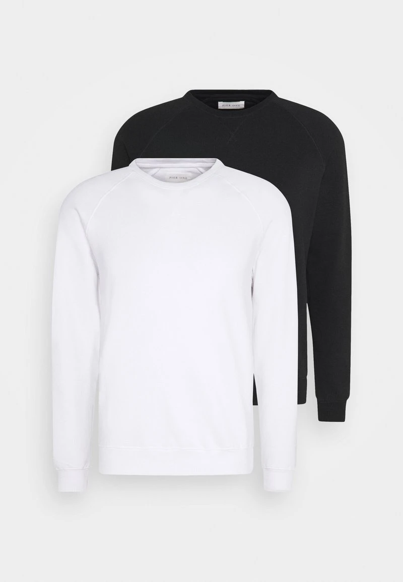 Pier One 2 PACK - Sweatshirt - White/black – Bild 5
